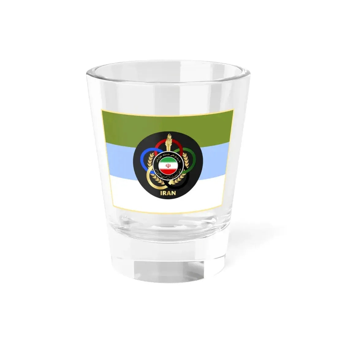 Flag of Physical Education Organization of Army of Iran (Iran) Shot Glass 1.5oz 1.5oz - Go Mug Yourself