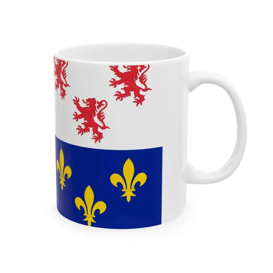 Flag of Picardie (Belgium) White Coffee Mug - Go Mug Yourself