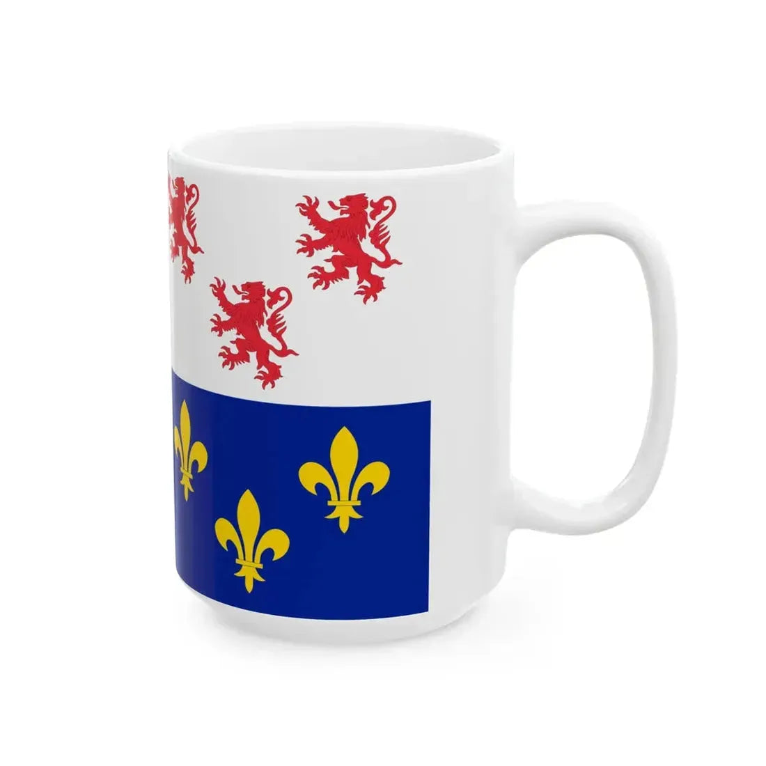 Flag of Picardie (Belgium) White Coffee Mug - Go Mug Yourself