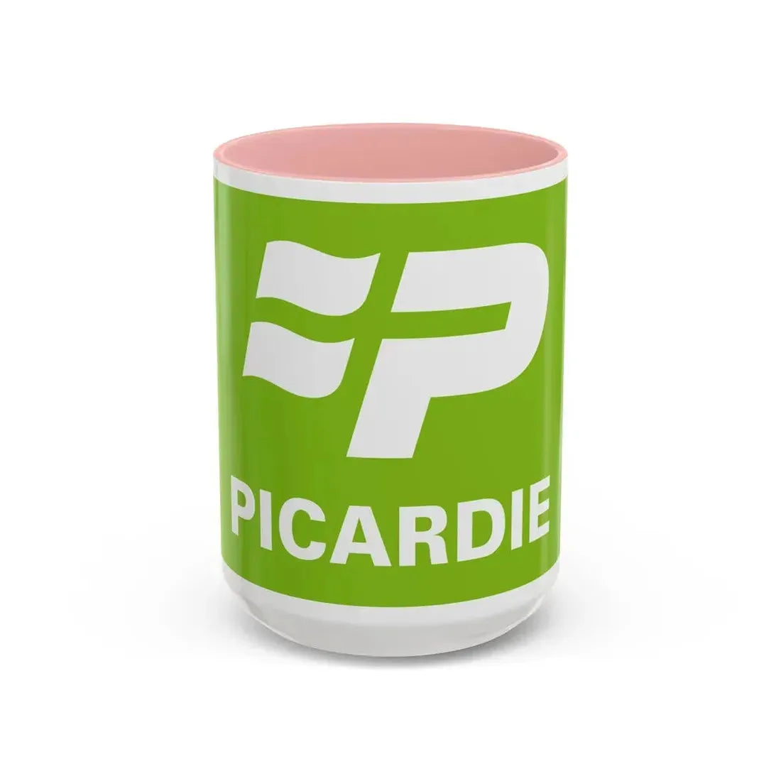 Flag of Picardy France 2 - Accent Coffee Mug 15oz Pink - Go Mug Yourself