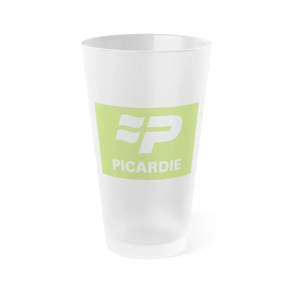 Flag of Picardy France 2 - Frosted Pint Glass 16oz 16oz Frosted - Go Mug Yourself