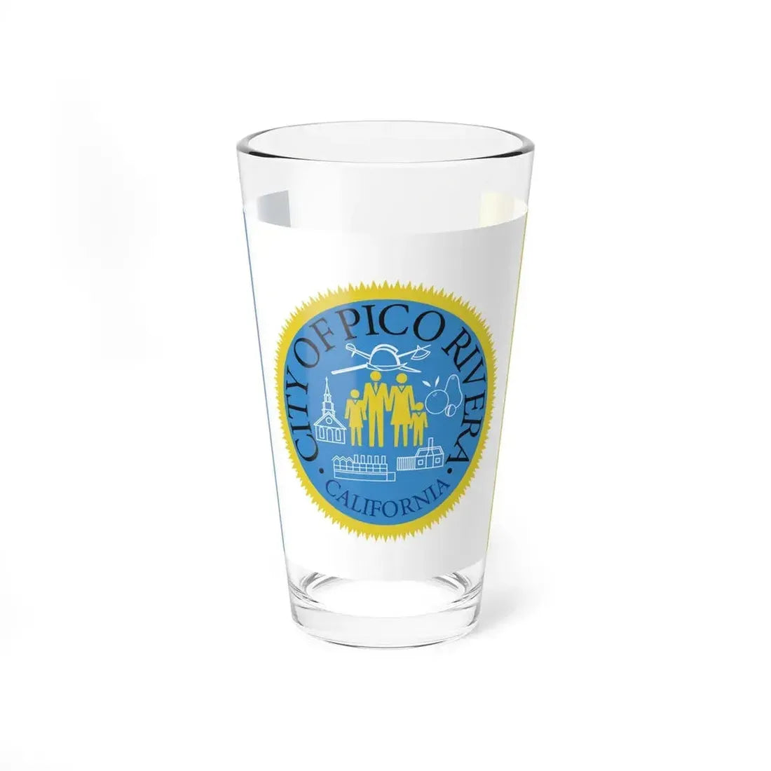 Flag of Pico Rivera, California - Pint Glass 16oz 16oz - Go Mug Yourself