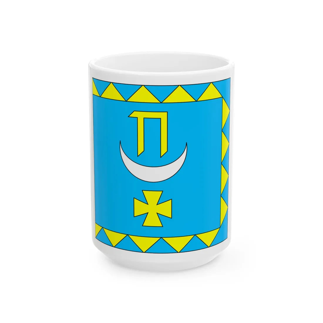 Flag of Pidhaitsi (Ukraine) White Coffee Mug 15oz - Go Mug Yourself
