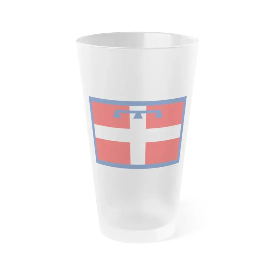Flag of Piedmont Italy - Frosted Pint Glass 16oz 16oz Frosted - Go Mug Yourself