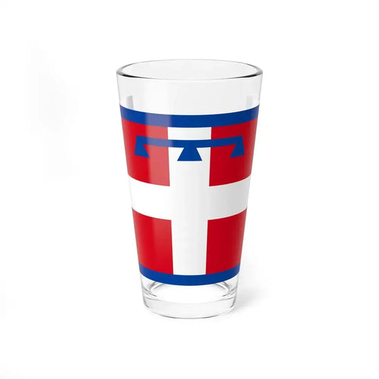 Flag of Piedmont (Italy) Pint Glass 16oz 16oz - Go Mug Yourself