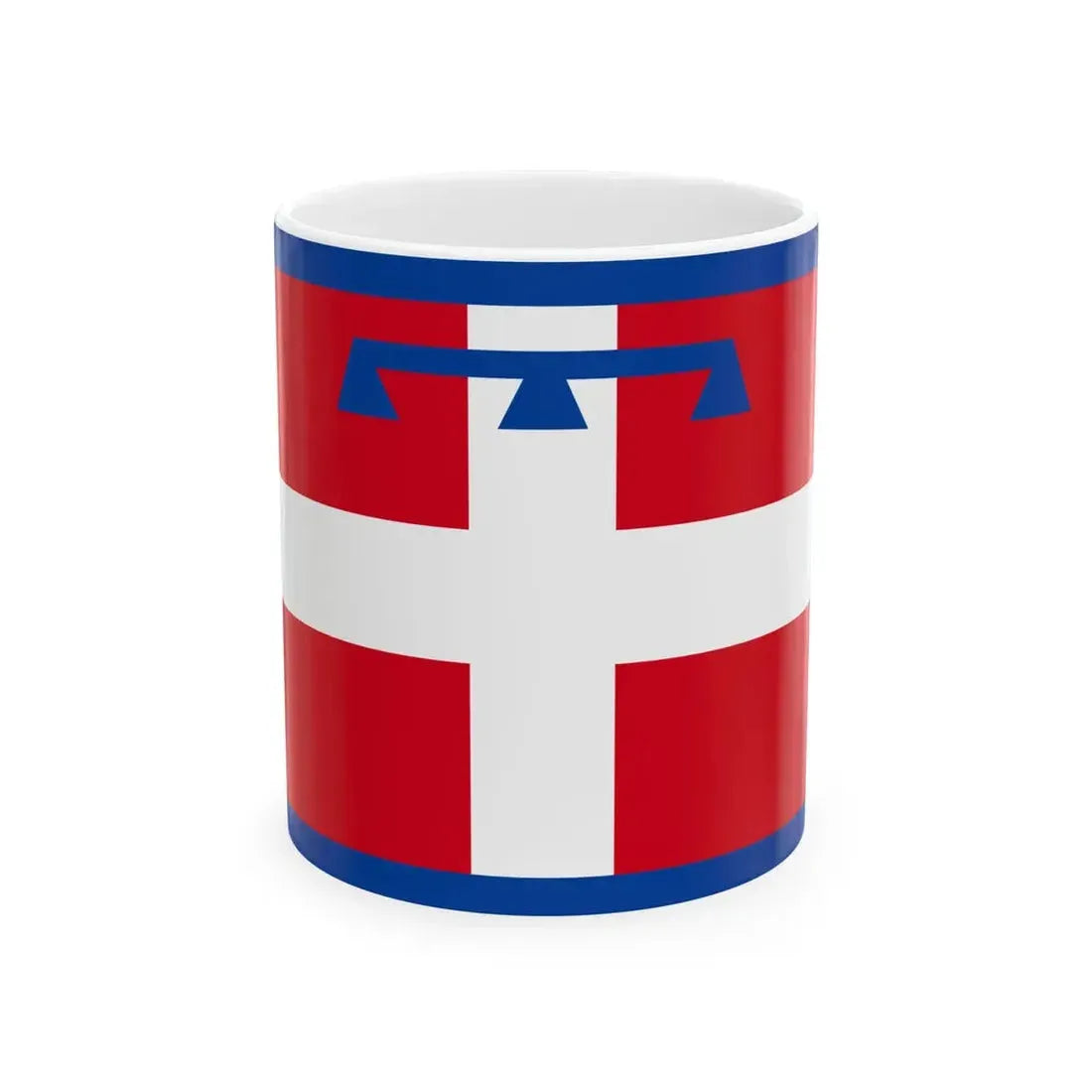 Flag of Piedmont (Italy) White Coffee Mug 11oz - Go Mug Yourself