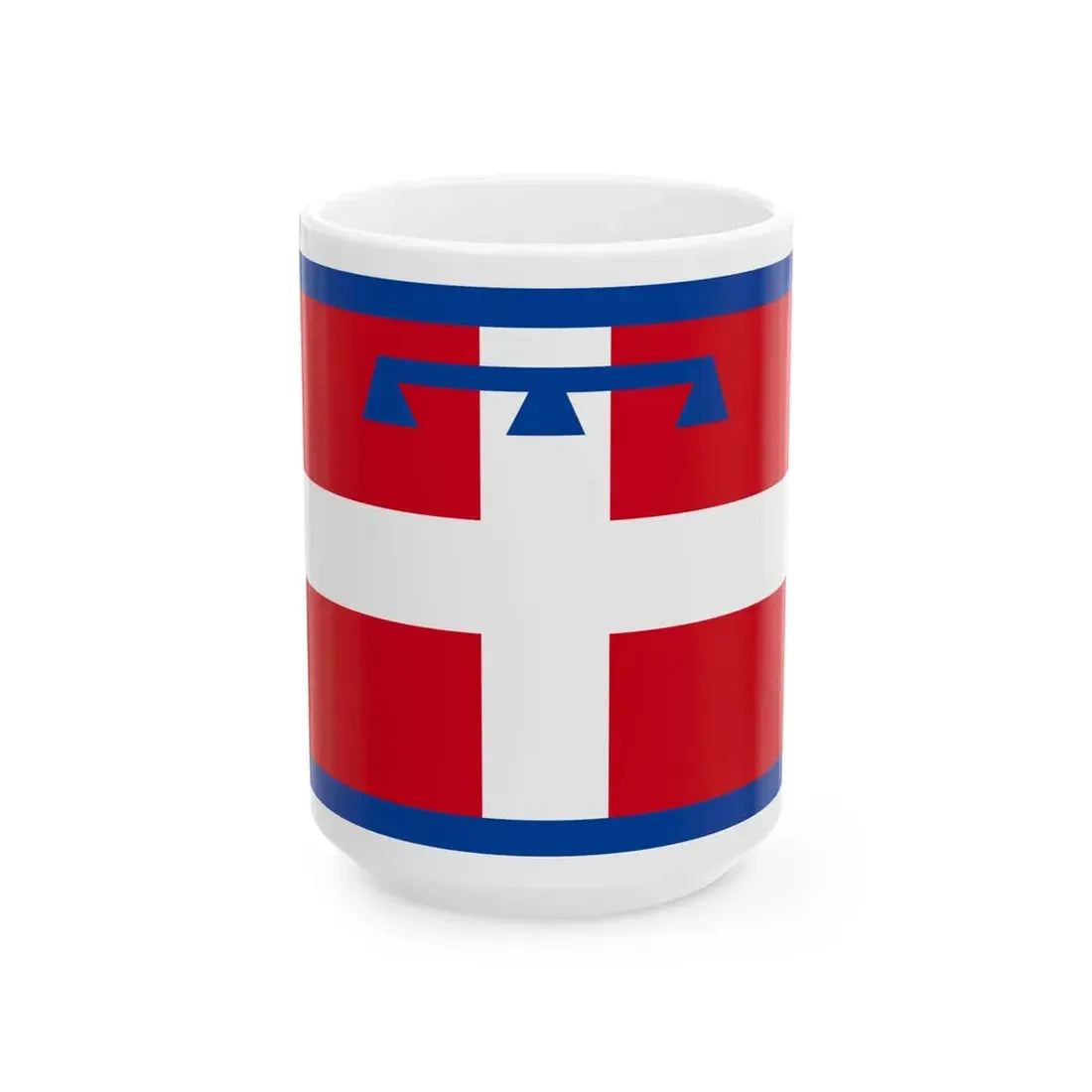 Flag of Piedmont (Italy) White Coffee Mug 15oz - Go Mug Yourself