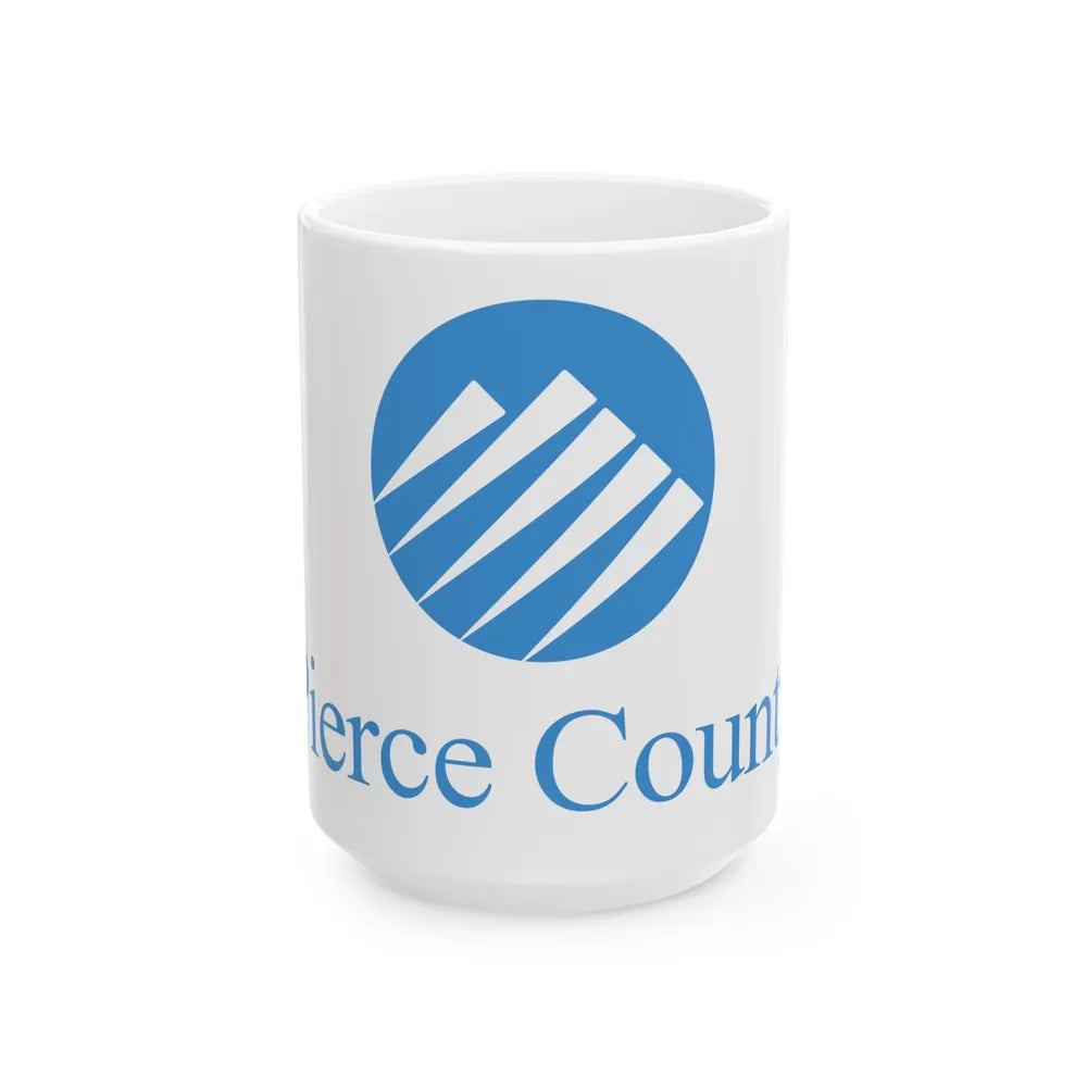 Flag of Pierce County Washington (United States) White Coffee Mug 15oz - Go Mug Yourself
