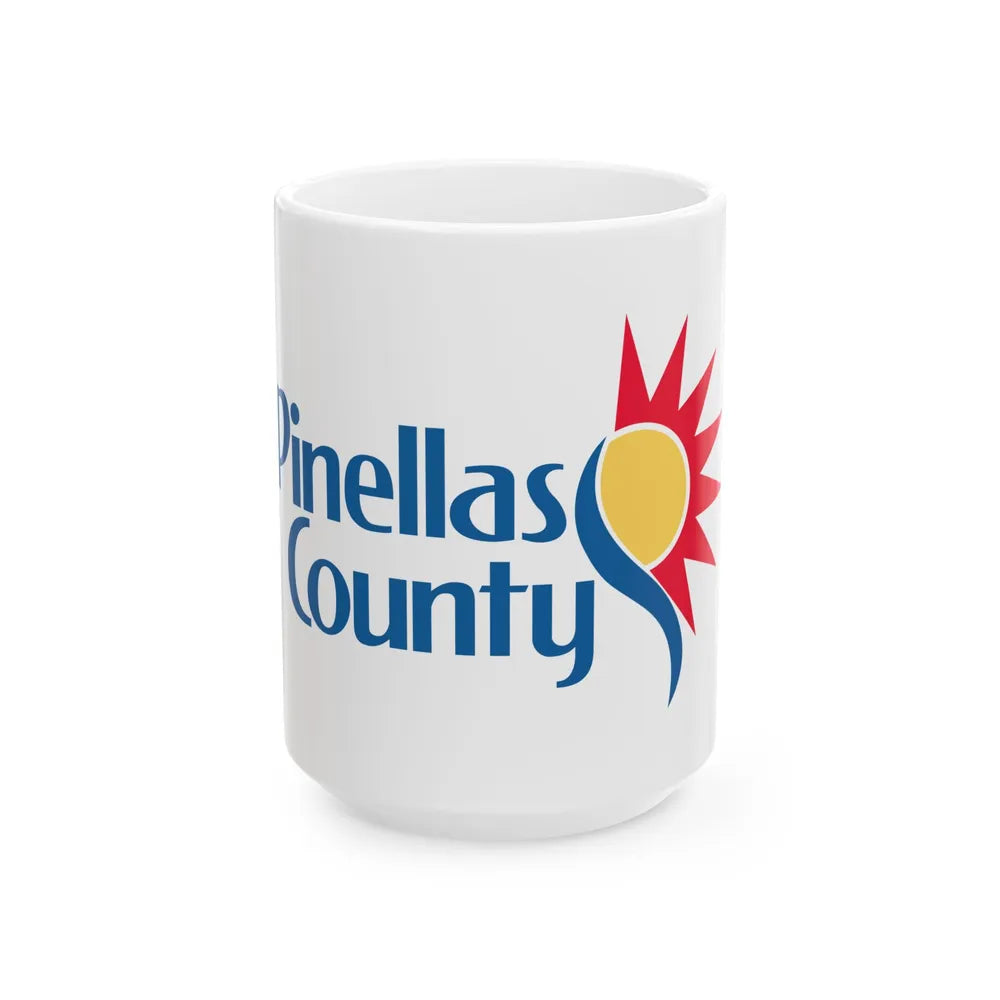 Flag of Pinellas County Florida (United States) White Coffee Mug 15oz - Go Mug Yourself