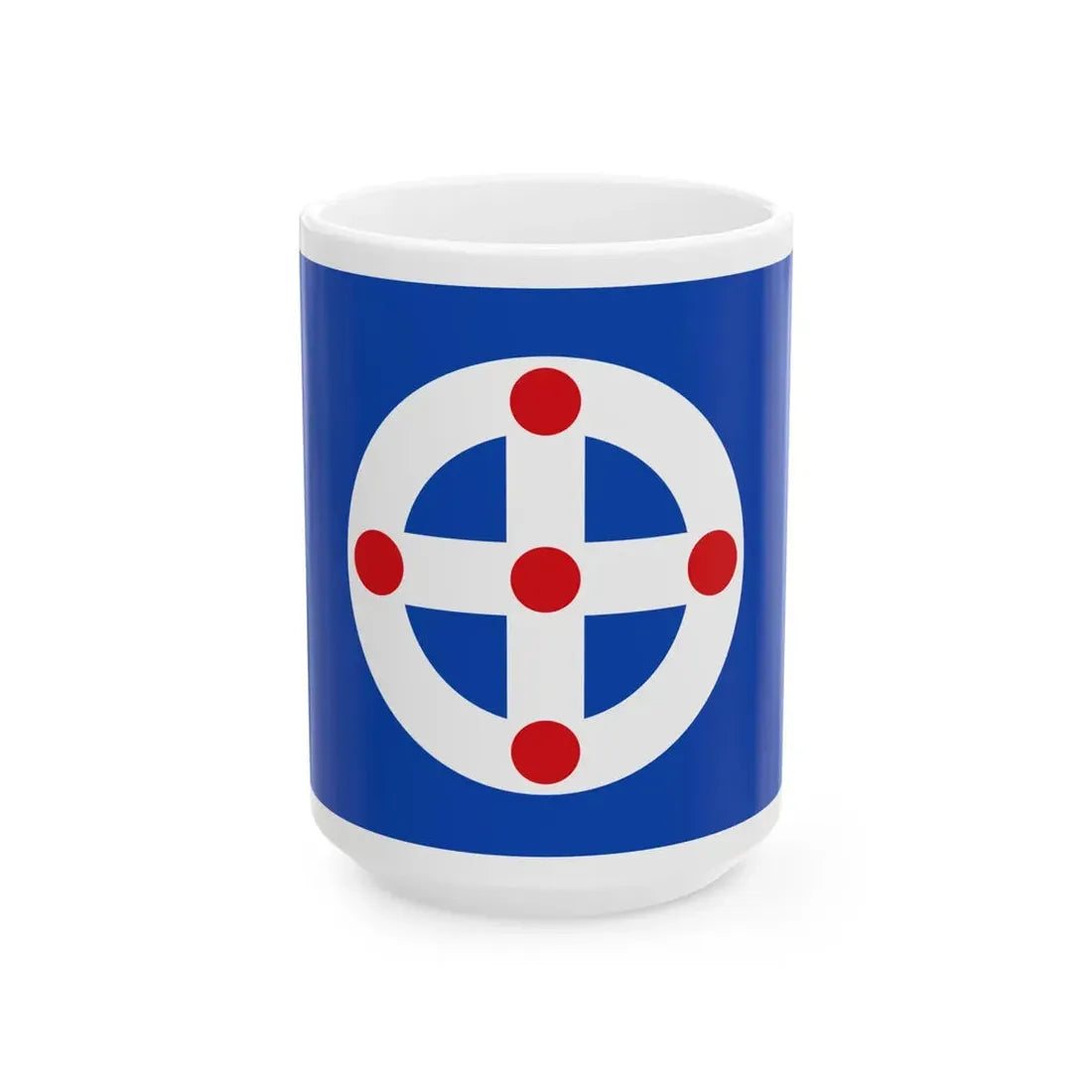 Flag of Pirita district Tallinn Estonia (Estonia) White Coffee Mug 15oz - Go Mug Yourself