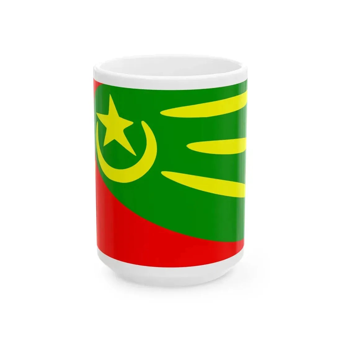 Flag of Plasnica Municipality North Macedonia (North Macedonia) White Coffee Mug 15oz - Go Mug Yourself