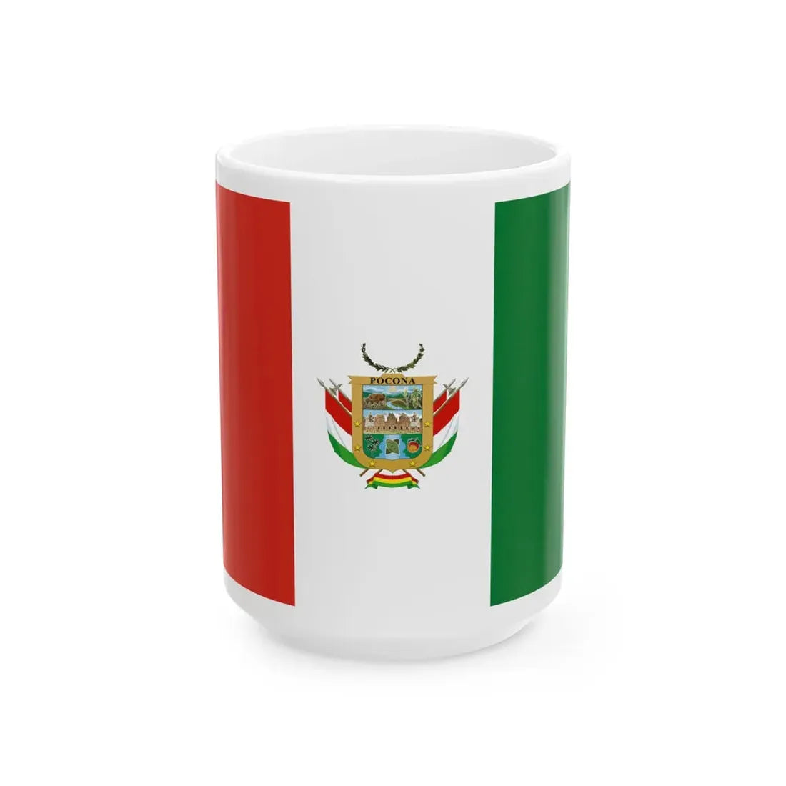 Flag of Pocona Bolivia (Bolivia) White Coffee Mug 15oz - Go Mug Yourself