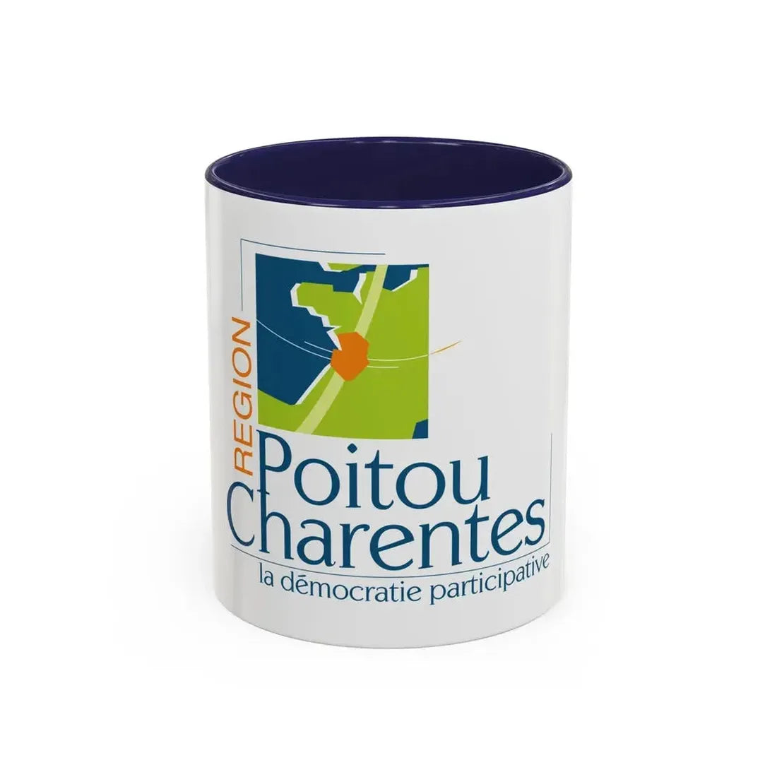 Flag of Poitou Charentes France 2 - Accent Coffee Mug 11oz Navy - Go Mug Yourself