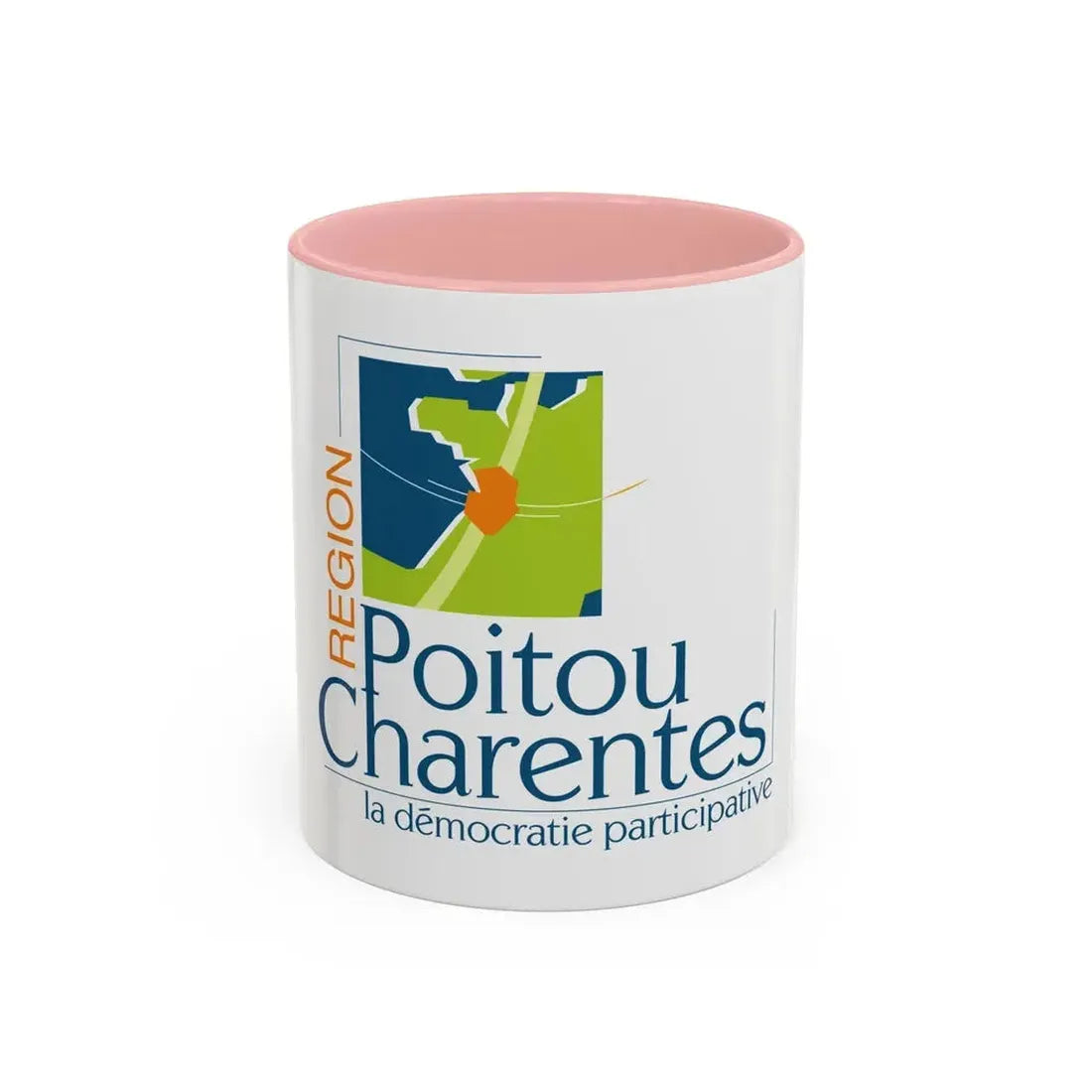 Flag of Poitou Charentes France 2 - Accent Coffee Mug 11oz Pink - Go Mug Yourself