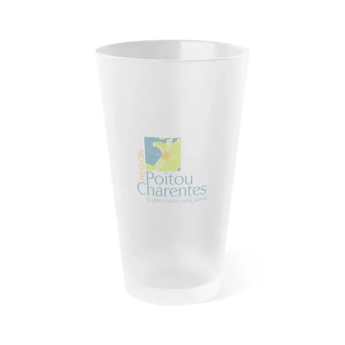 Flag of Poitou Charentes France 2 - Frosted Pint Glass 16oz 16oz Frosted - Go Mug Yourself