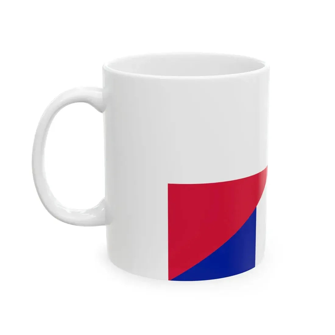 Flag of Poland and France (France) White Coffee Mug - Go Mug Yourself