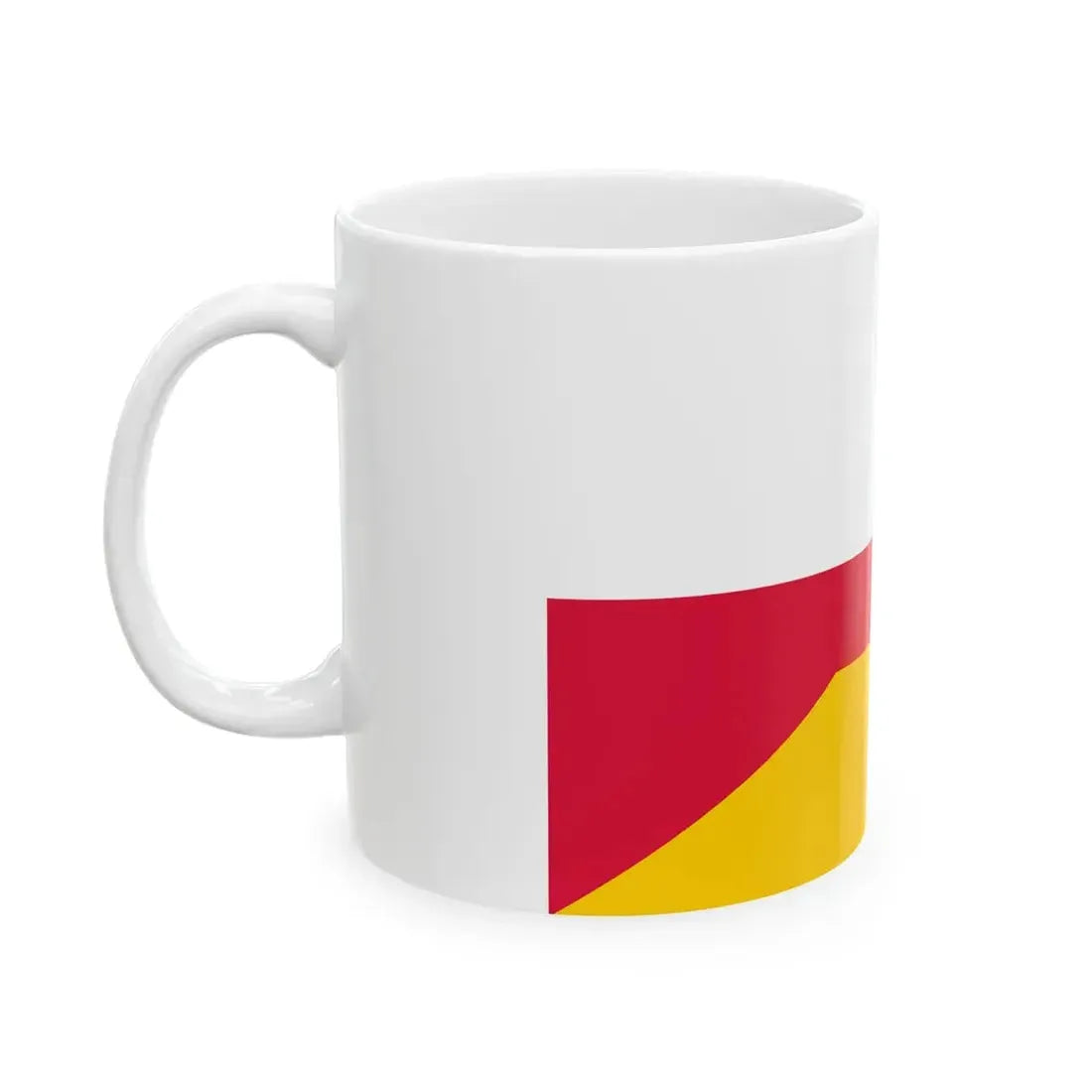 Flag of Poland and Germany (Germany) White Coffee Mug - Go Mug Yourself