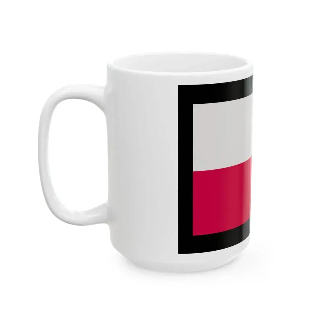 Flag of Poland-black bg (Poland) White Coffee Mug - Go Mug Yourself