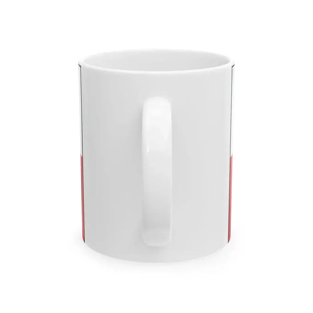 Flag of Poland bordered 2 (Poland) White Coffee Mug - Go Mug Yourself