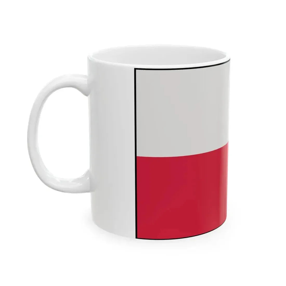 Flag of Poland bordered (Poland) White Coffee Mug - Go Mug Yourself