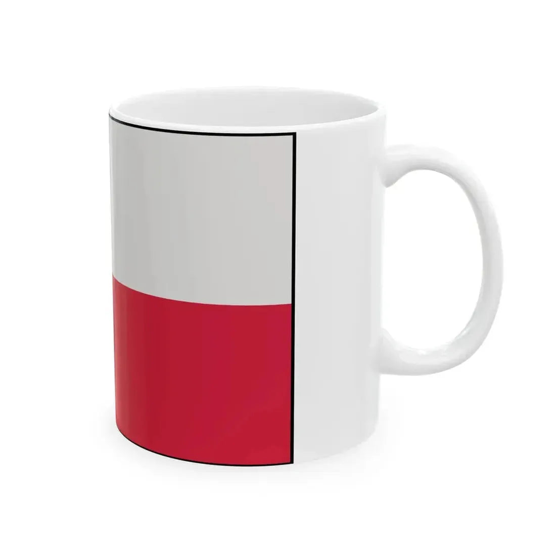 Flag of Poland bordered (Poland) White Coffee Mug - Go Mug Yourself