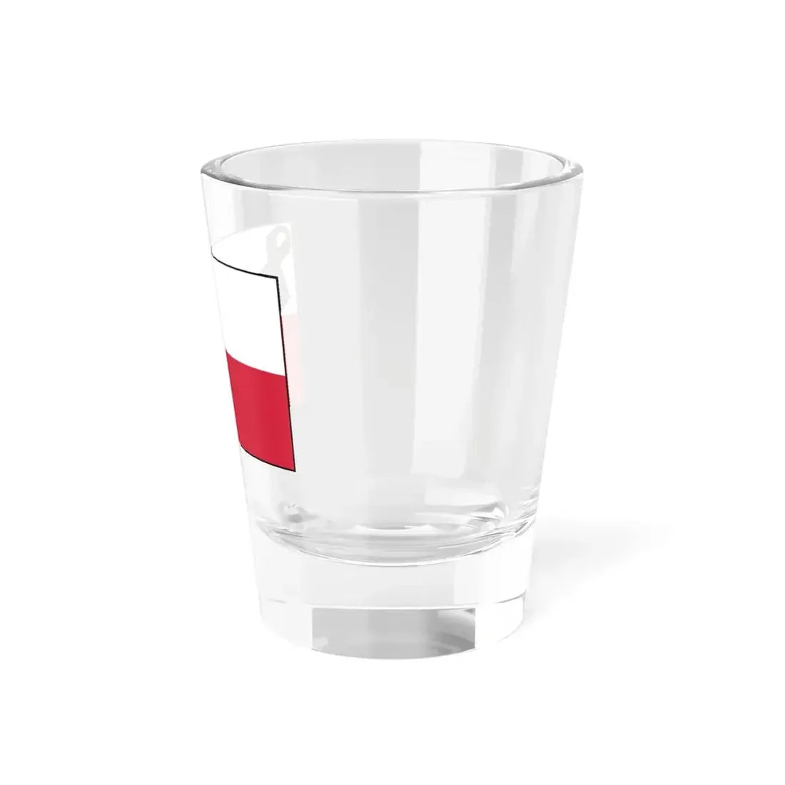 Flag of Poland bordered with black ribbon (Poland) Shot Glass 1.5oz - Go Mug Yourself