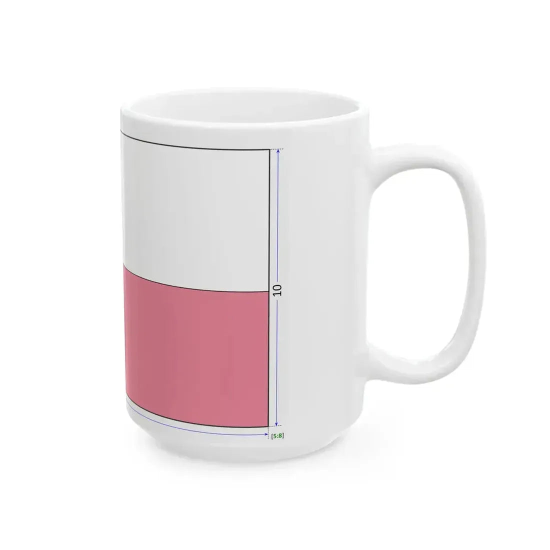 Flag of Poland construction sheet (Poland) White Coffee Mug - Go Mug Yourself