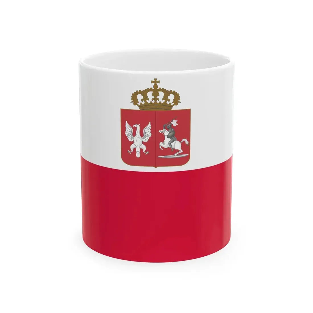 Flag of Poland November Uprising (Poland) White Coffee Mug 11oz - Go Mug Yourself