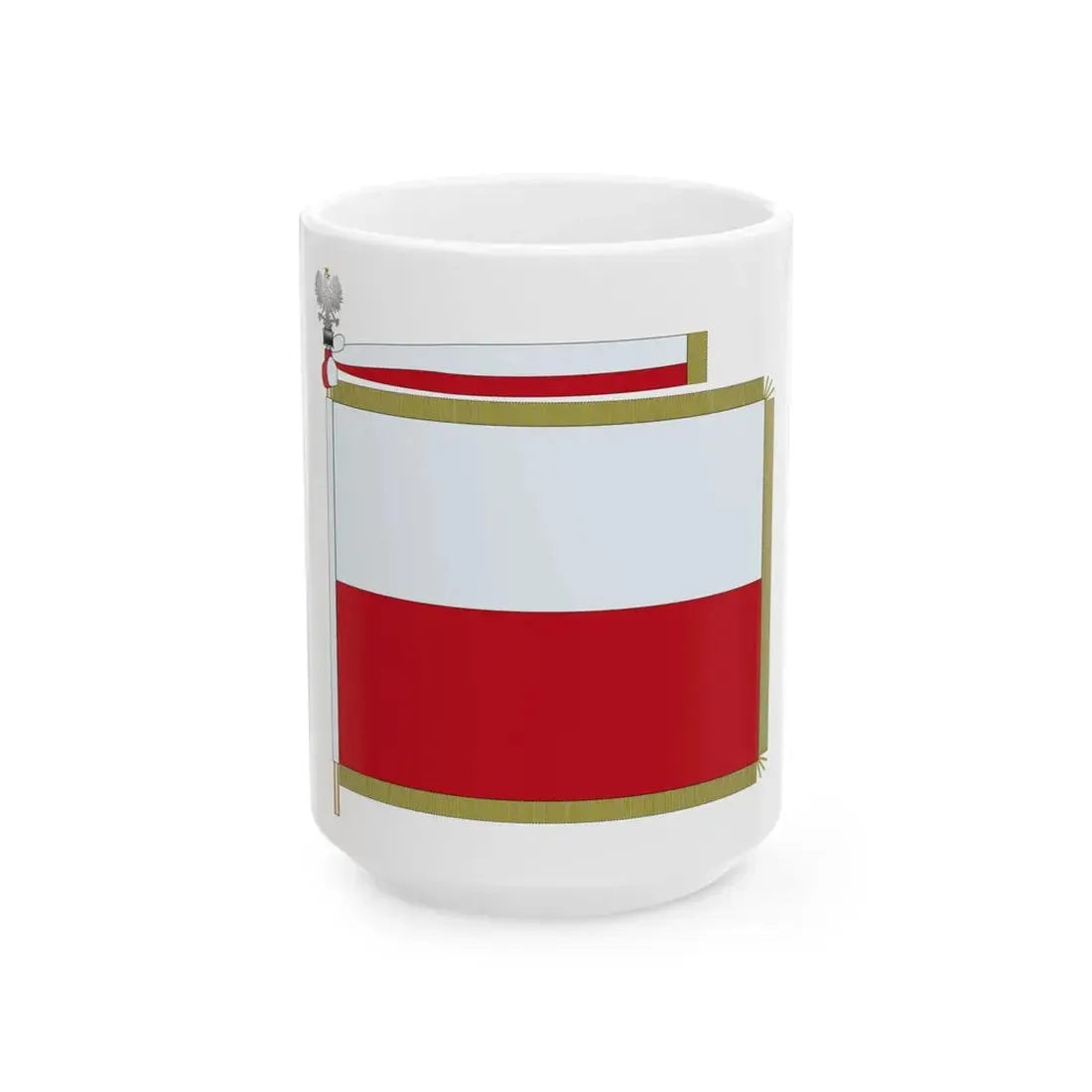 Flag of Poland parade (Poland) White Coffee Mug 15oz - Go Mug Yourself