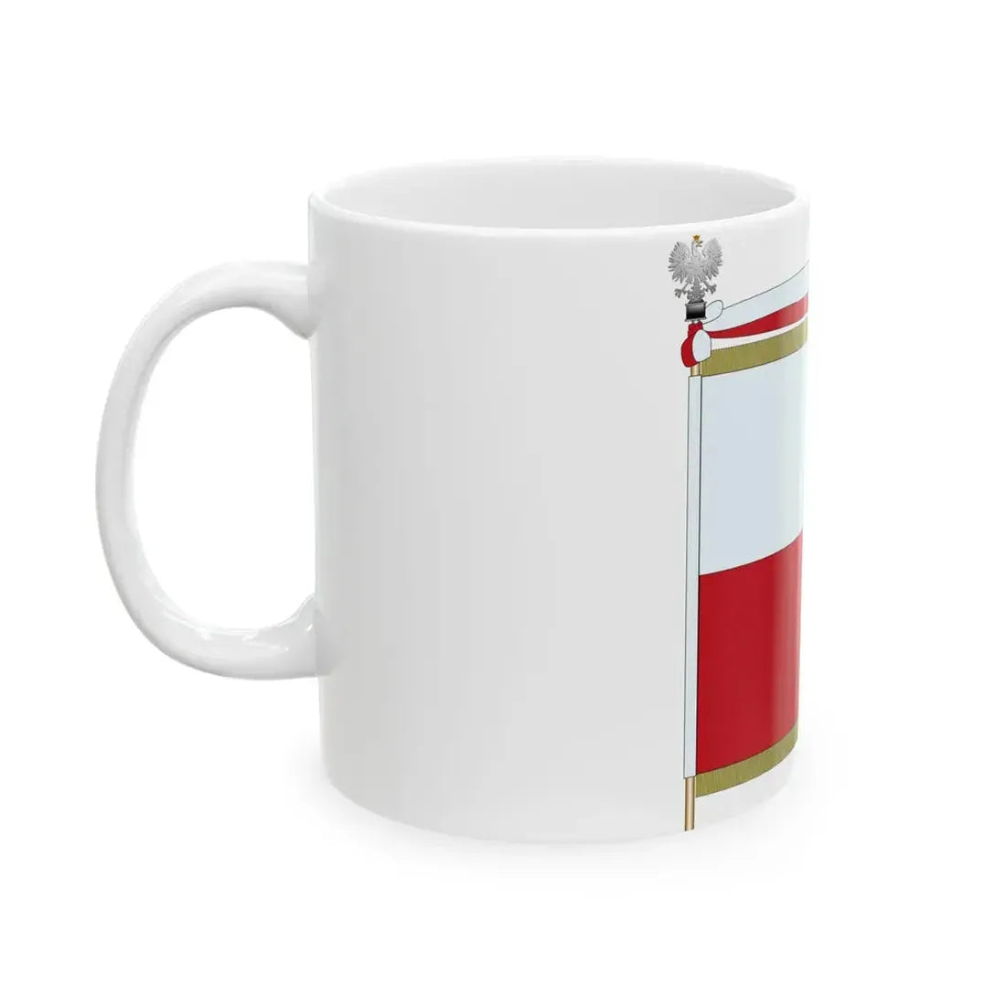 Flag of Poland parade (Poland) White Coffee Mug - Go Mug Yourself