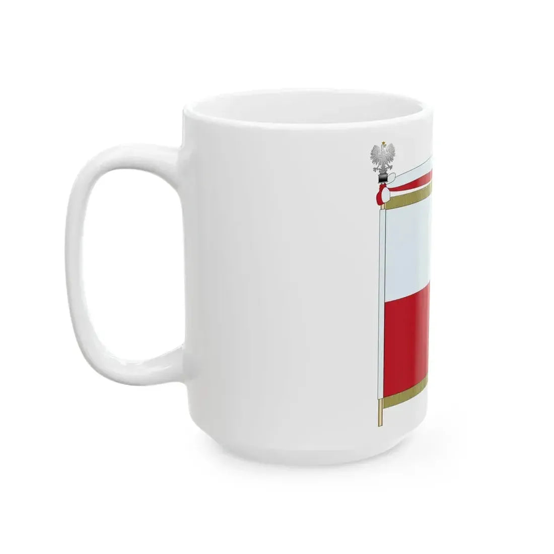 Flag of Poland parade (Poland) White Coffee Mug - Go Mug Yourself