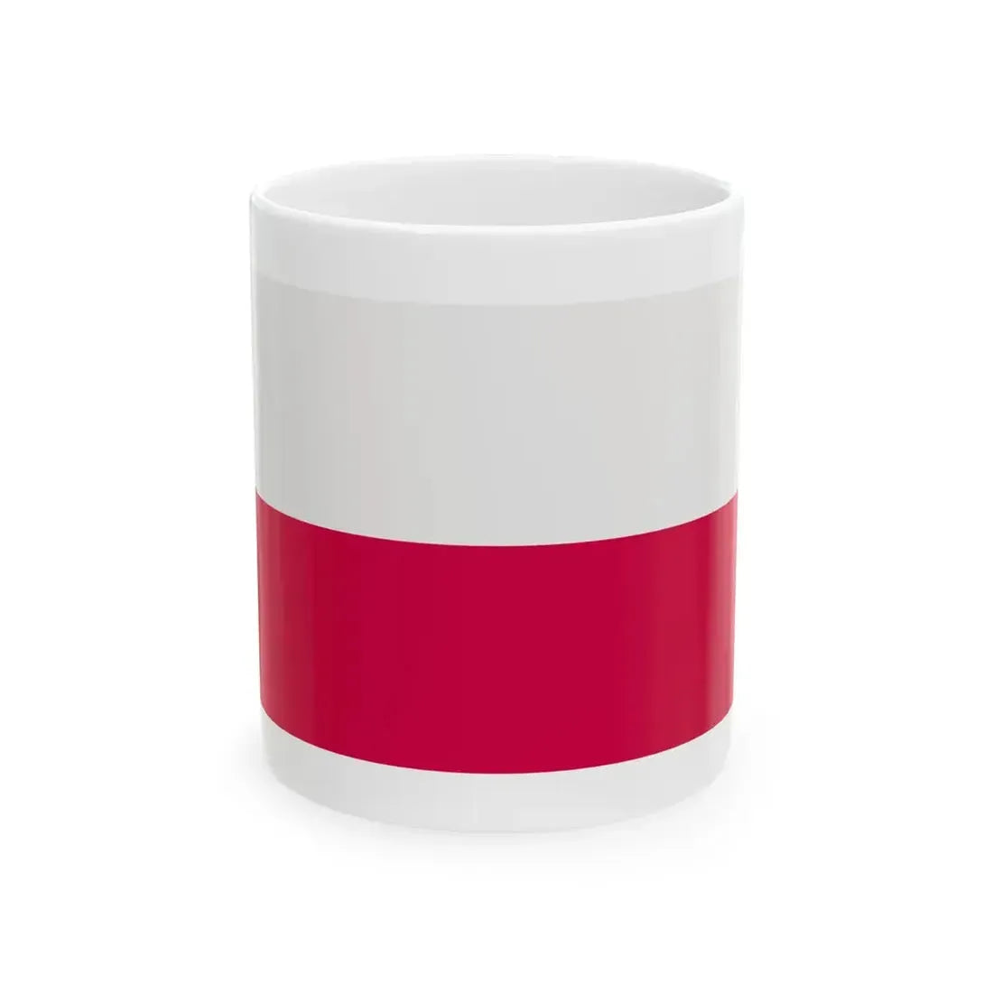 Flag of Poland-white bg (Poland) White Coffee Mug 11oz - Go Mug Yourself
