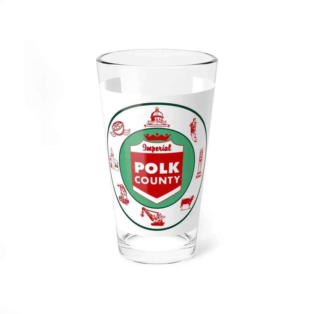 Flag of Polk County Florida (United States) Pint Glass 16oz 16oz - Go Mug Yourself