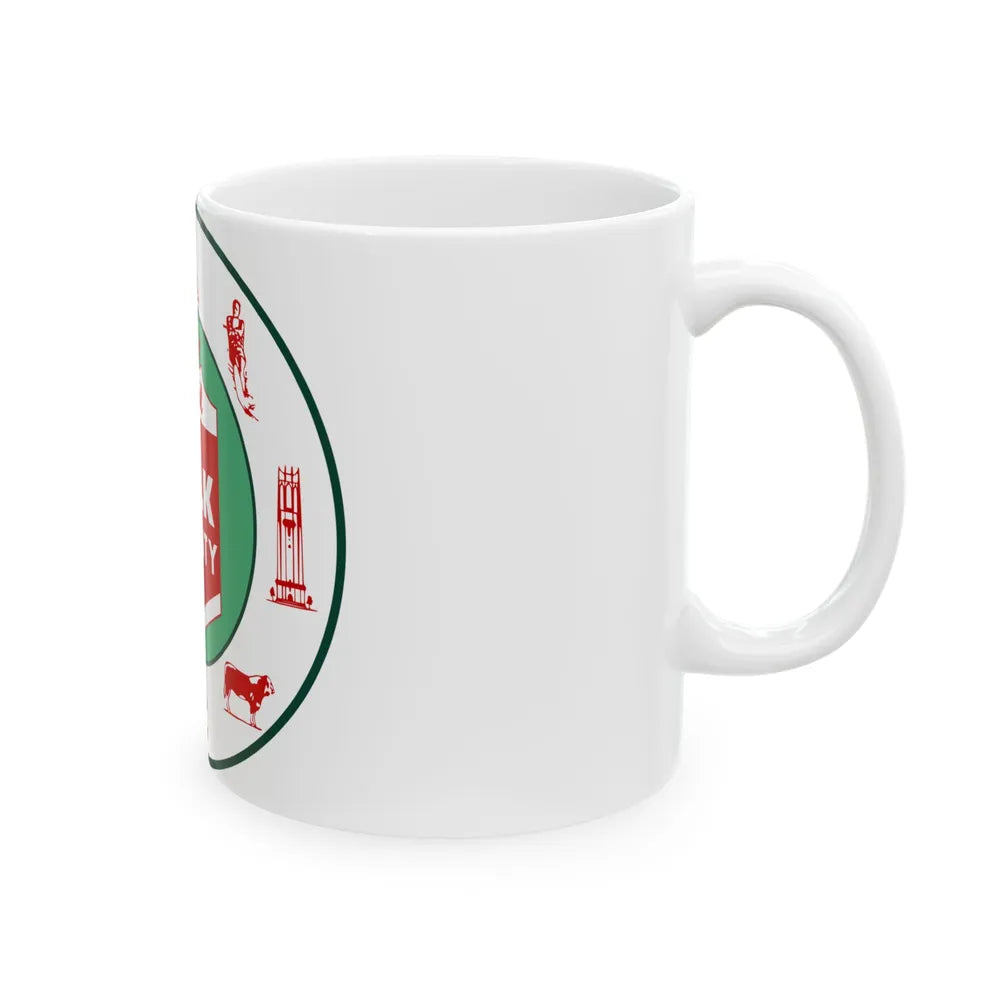 Flag of Polk County Florida (United States) White Coffee Mug - Go Mug Yourself