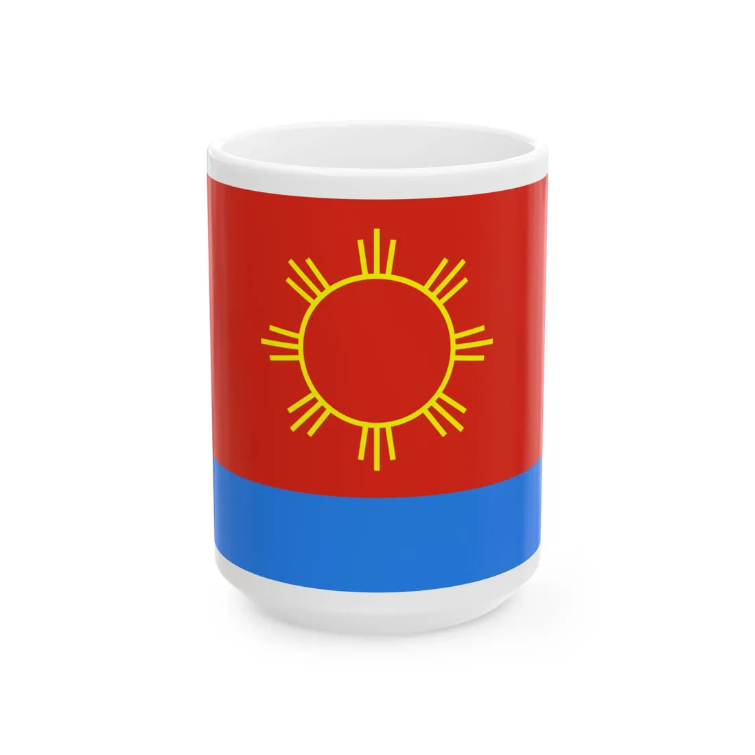 Flag of Polonne raion (Ukraine) White Coffee Mug 15oz - Go Mug Yourself