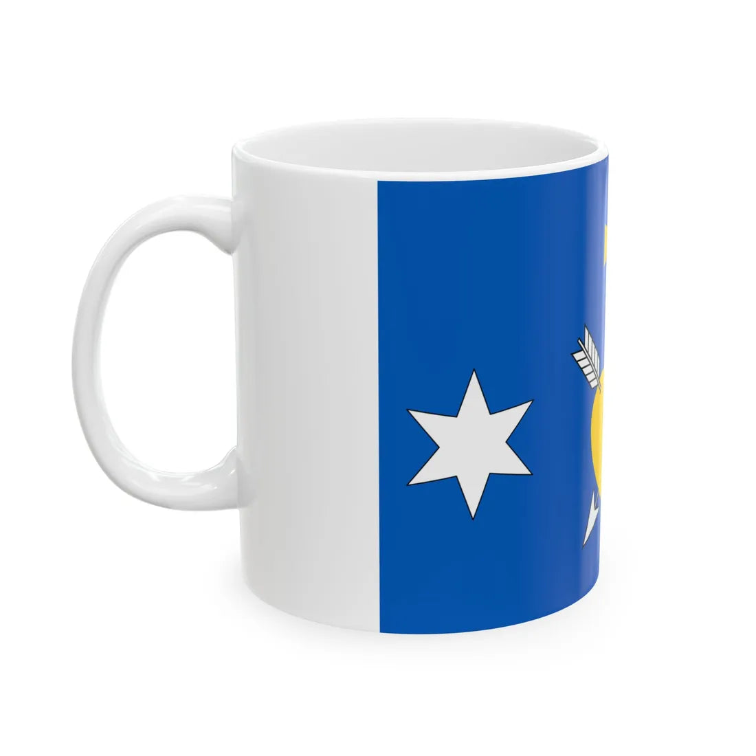 Flag of Poltava Raion (Ukraine) White Coffee Mug - Go Mug Yourself
