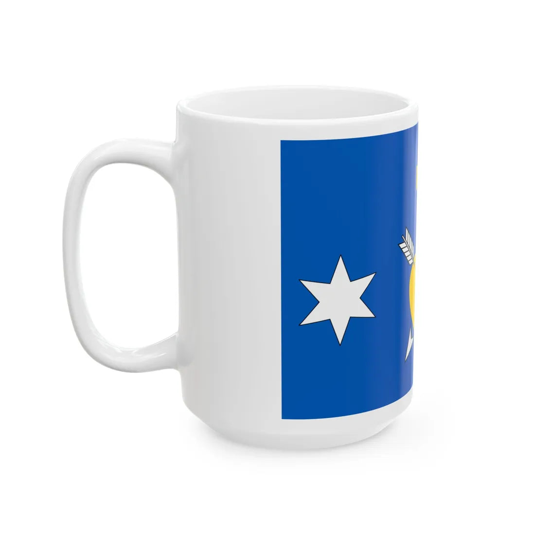 Flag of Poltava Raion (Ukraine) White Coffee Mug - Go Mug Yourself