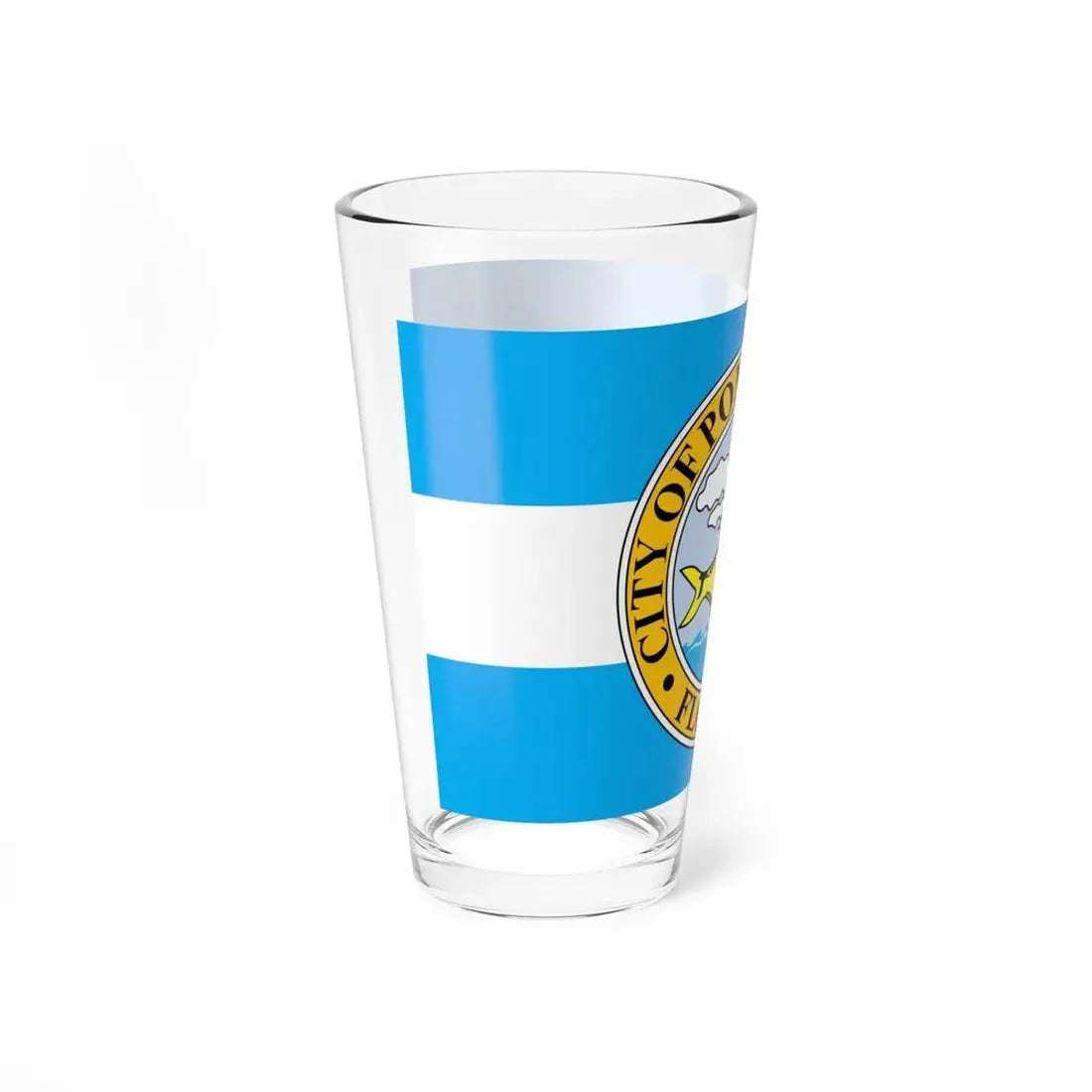 Flag of Pompano Beach Florida (United States) Pint Glass 16oz - Go Mug Yourself