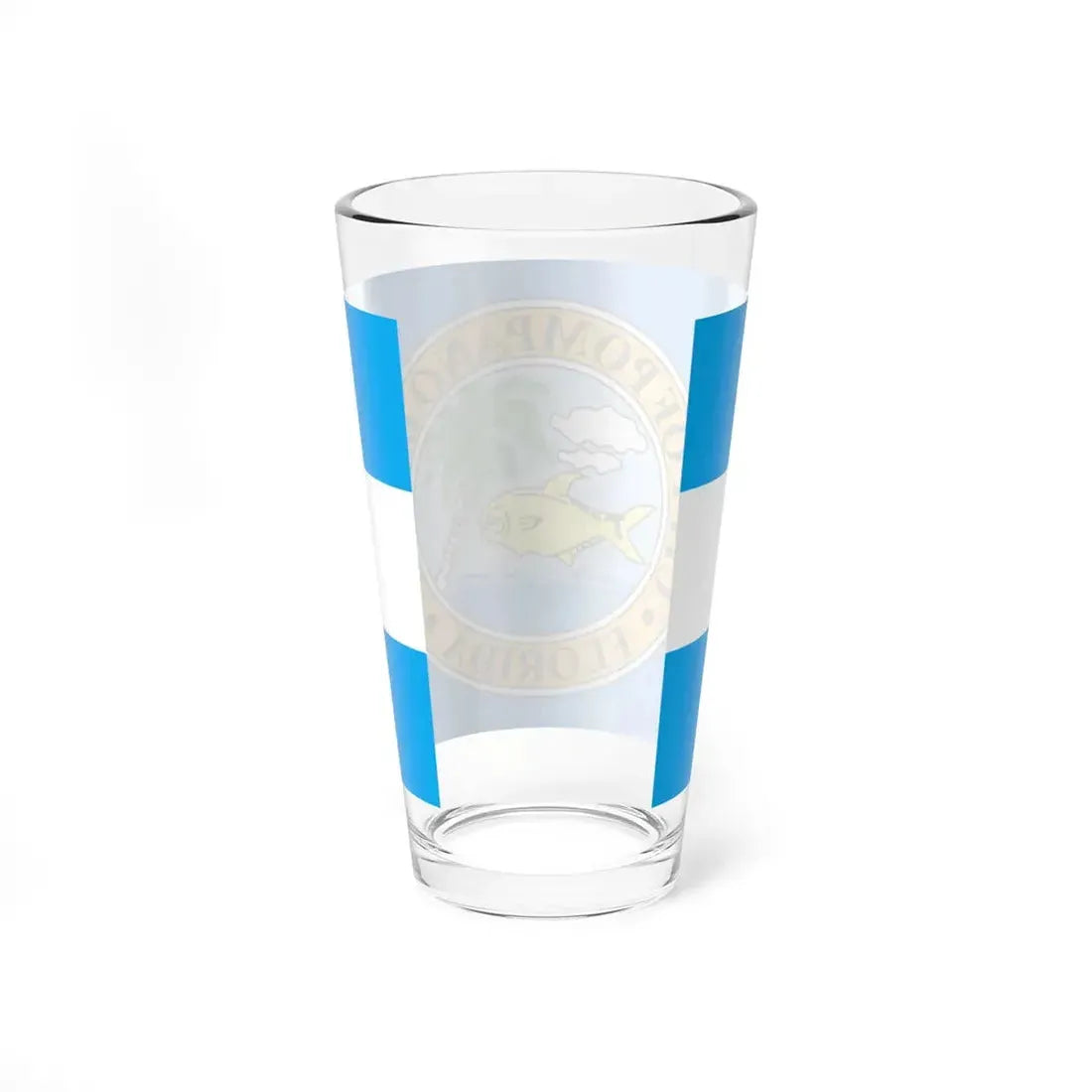 Flag of Pompano Beach Florida (United States) Pint Glass 16oz - Go Mug Yourself