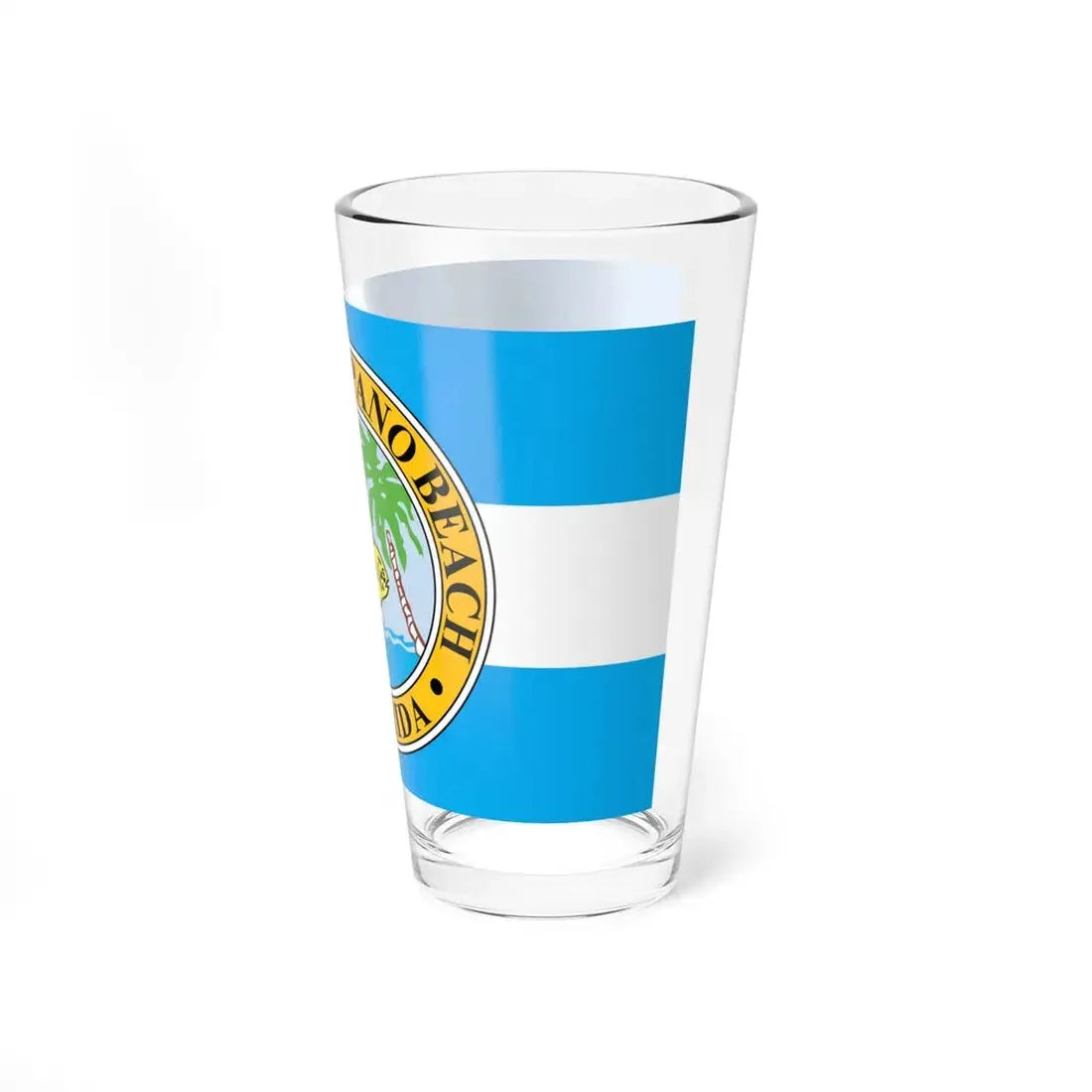 Flag of Pompano Beach Florida (United States) Pint Glass 16oz - Go Mug Yourself