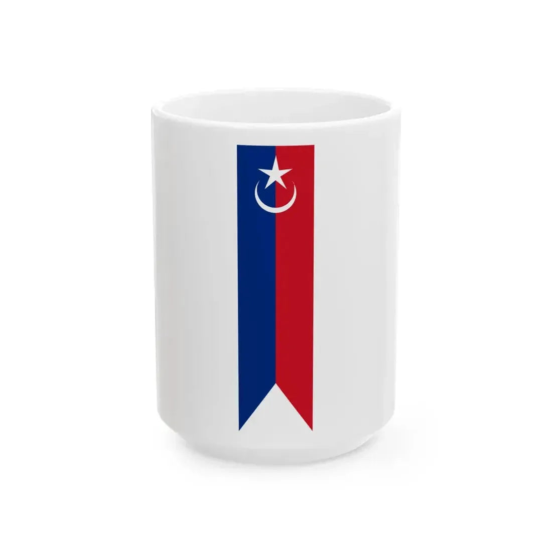Flag of Pontian Johor vertical (Malaysia) White Coffee Mug 15oz - Go Mug Yourself