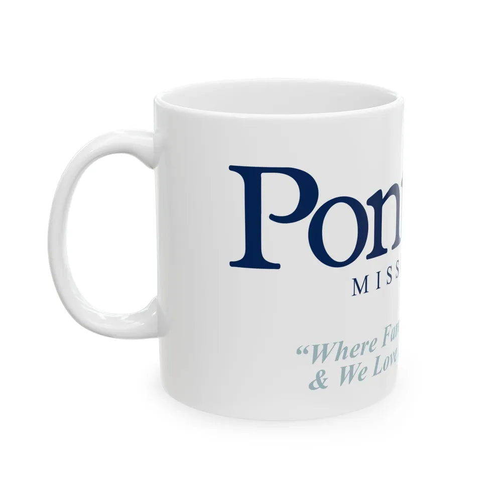 Flag of Pontotoc City and County Mississippi (United States) White Coffee Mug - Go Mug Yourself