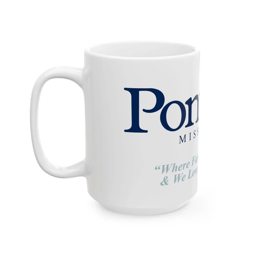 Flag of Pontotoc City and County Mississippi (United States) White Coffee Mug - Go Mug Yourself