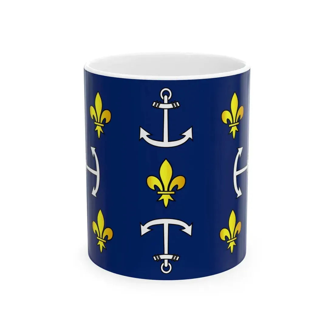 Flag of Port Louis Mauritius (Mauritius) White Coffee Mug 11oz - Go Mug Yourself