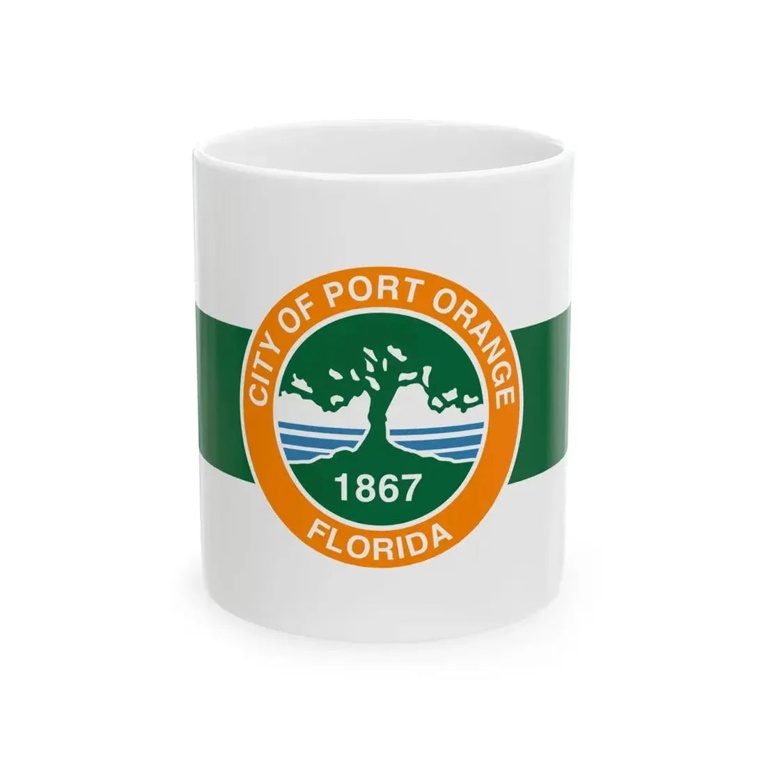 Flag of Port Orange Florida (United States) White Coffee Mug 11oz - Go Mug Yourself