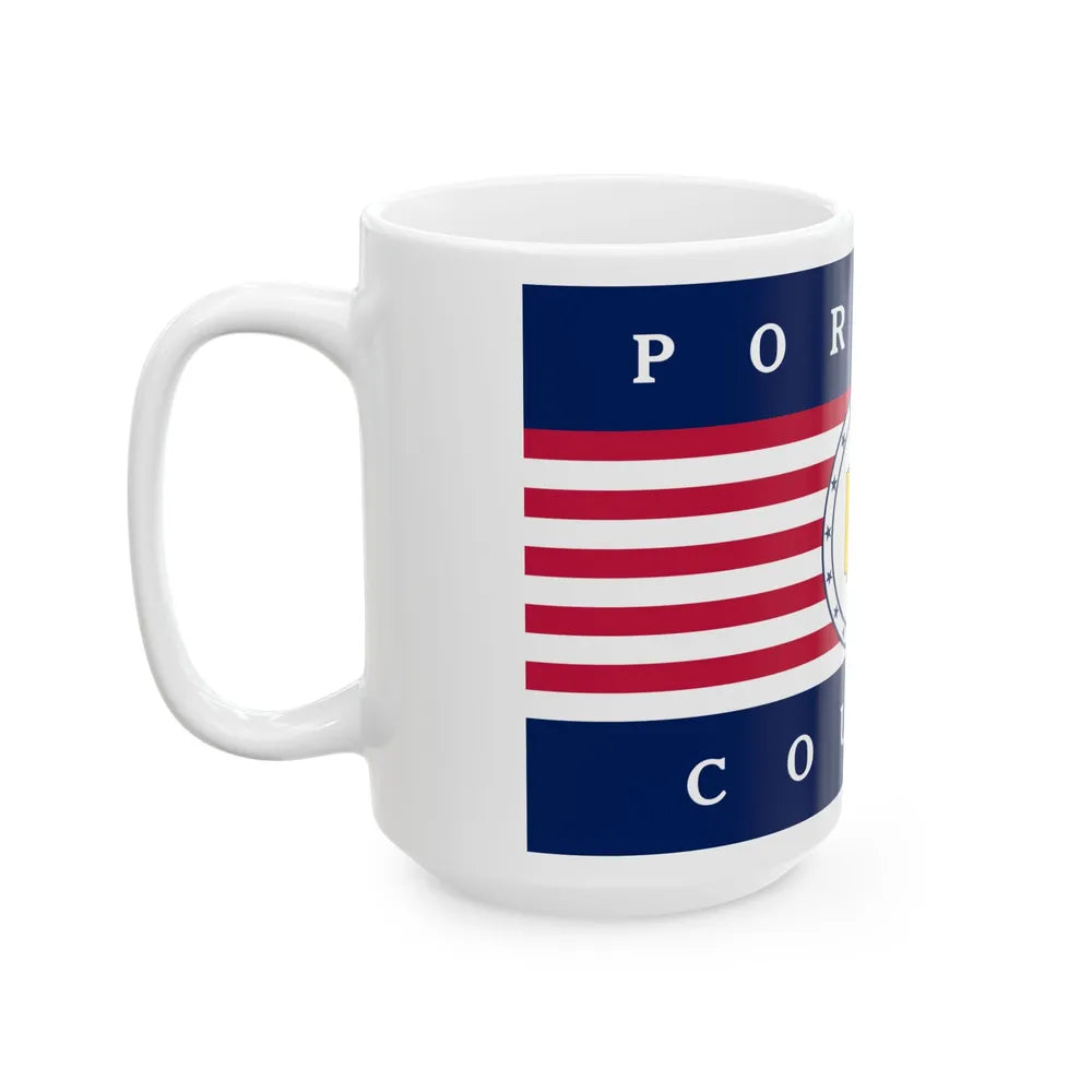 Flag of Portage County Ohio (United States) White Coffee Mug - Go Mug Yourself