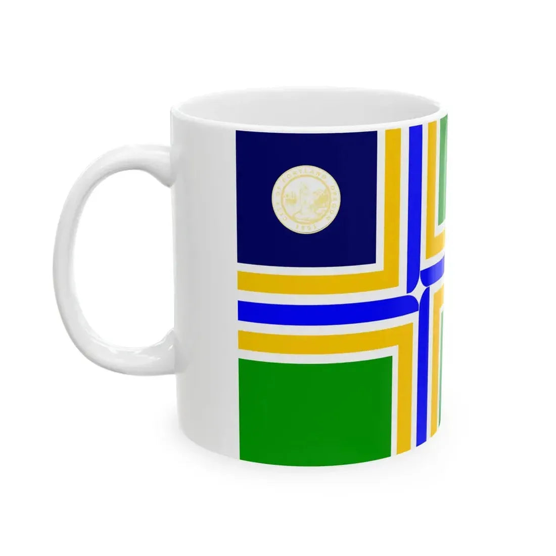Flag of Portland Oregon 1970-2002 (United States) White Coffee Mug - Go Mug Yourself
