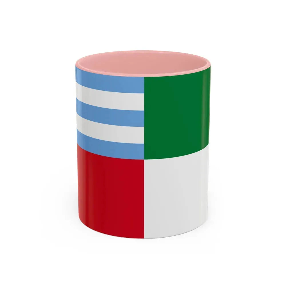 Flag of Portoviejo Ecuador - Accent Coffee Mug 11oz Pink - Go Mug Yourself