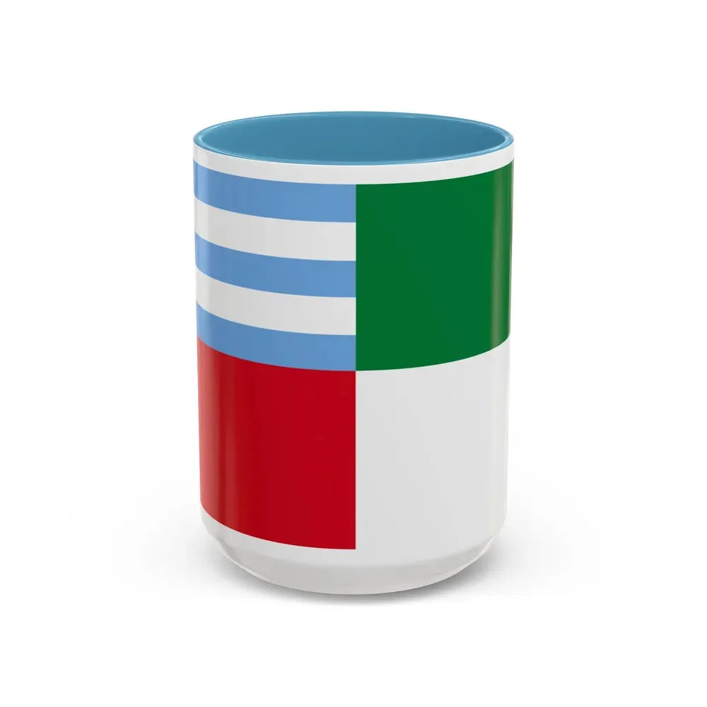 Flag of Portoviejo Ecuador - Accent Coffee Mug 15oz Light Blue - Go Mug Yourself