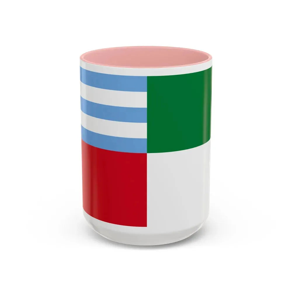 Flag of Portoviejo Ecuador - Accent Coffee Mug 15oz Pink - Go Mug Yourself